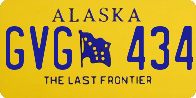 AK license plate GVG434