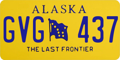 AK license plate GVG437