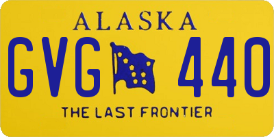 AK license plate GVG440