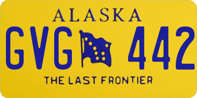 AK license plate GVG442