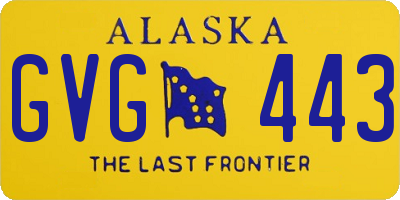 AK license plate GVG443