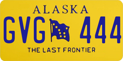 AK license plate GVG444