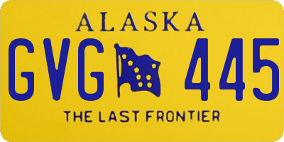 AK license plate GVG445