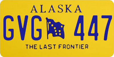 AK license plate GVG447