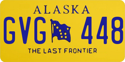 AK license plate GVG448