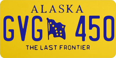 AK license plate GVG450