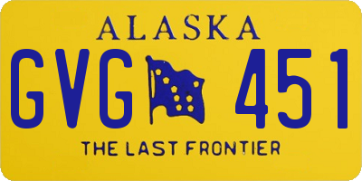 AK license plate GVG451