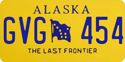 AK license plate GVG454