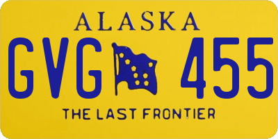 AK license plate GVG455