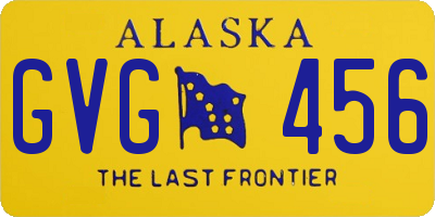 AK license plate GVG456