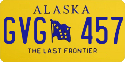 AK license plate GVG457