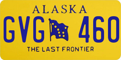 AK license plate GVG460