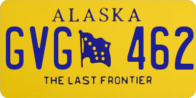 AK license plate GVG462