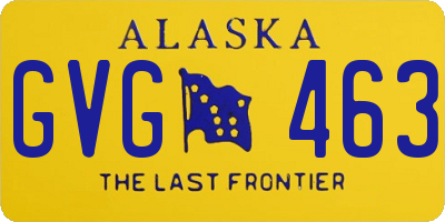 AK license plate GVG463