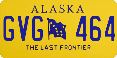 AK license plate GVG464