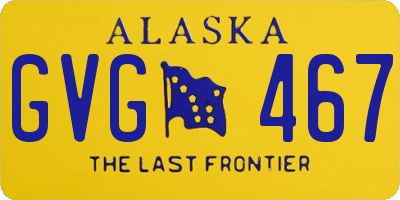 AK license plate GVG467