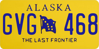 AK license plate GVG468