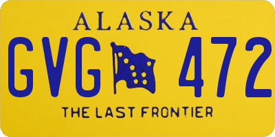 AK license plate GVG472