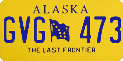 AK license plate GVG473