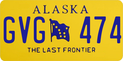 AK license plate GVG474