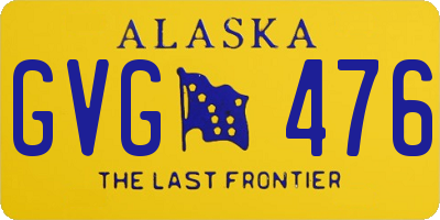 AK license plate GVG476