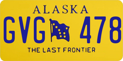 AK license plate GVG478