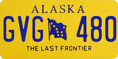 AK license plate GVG480