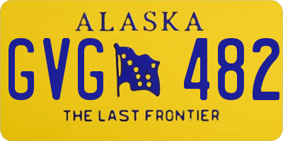 AK license plate GVG482