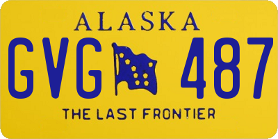 AK license plate GVG487