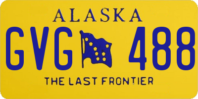 AK license plate GVG488