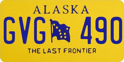 AK license plate GVG490