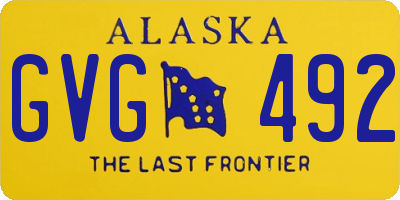 AK license plate GVG492