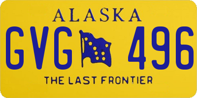 AK license plate GVG496