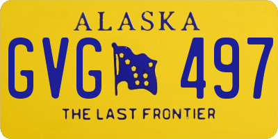 AK license plate GVG497