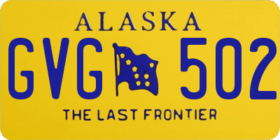 AK license plate GVG502