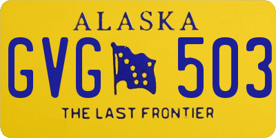 AK license plate GVG503