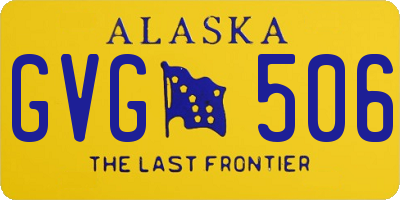 AK license plate GVG506