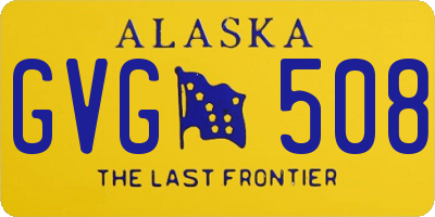 AK license plate GVG508