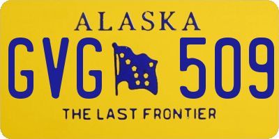 AK license plate GVG509