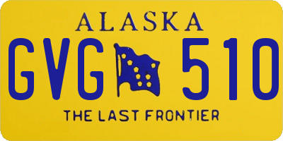 AK license plate GVG510
