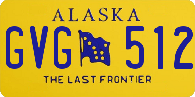 AK license plate GVG512