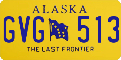 AK license plate GVG513