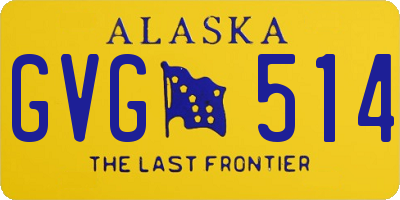 AK license plate GVG514