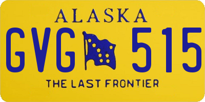 AK license plate GVG515