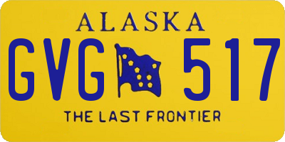 AK license plate GVG517