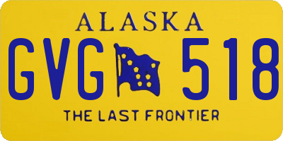 AK license plate GVG518