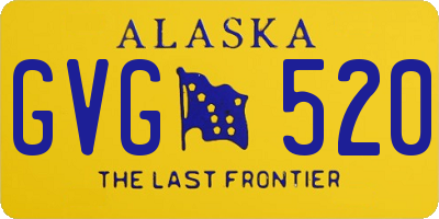 AK license plate GVG520