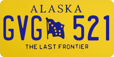 AK license plate GVG521