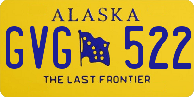 AK license plate GVG522