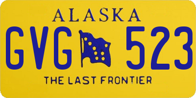 AK license plate GVG523